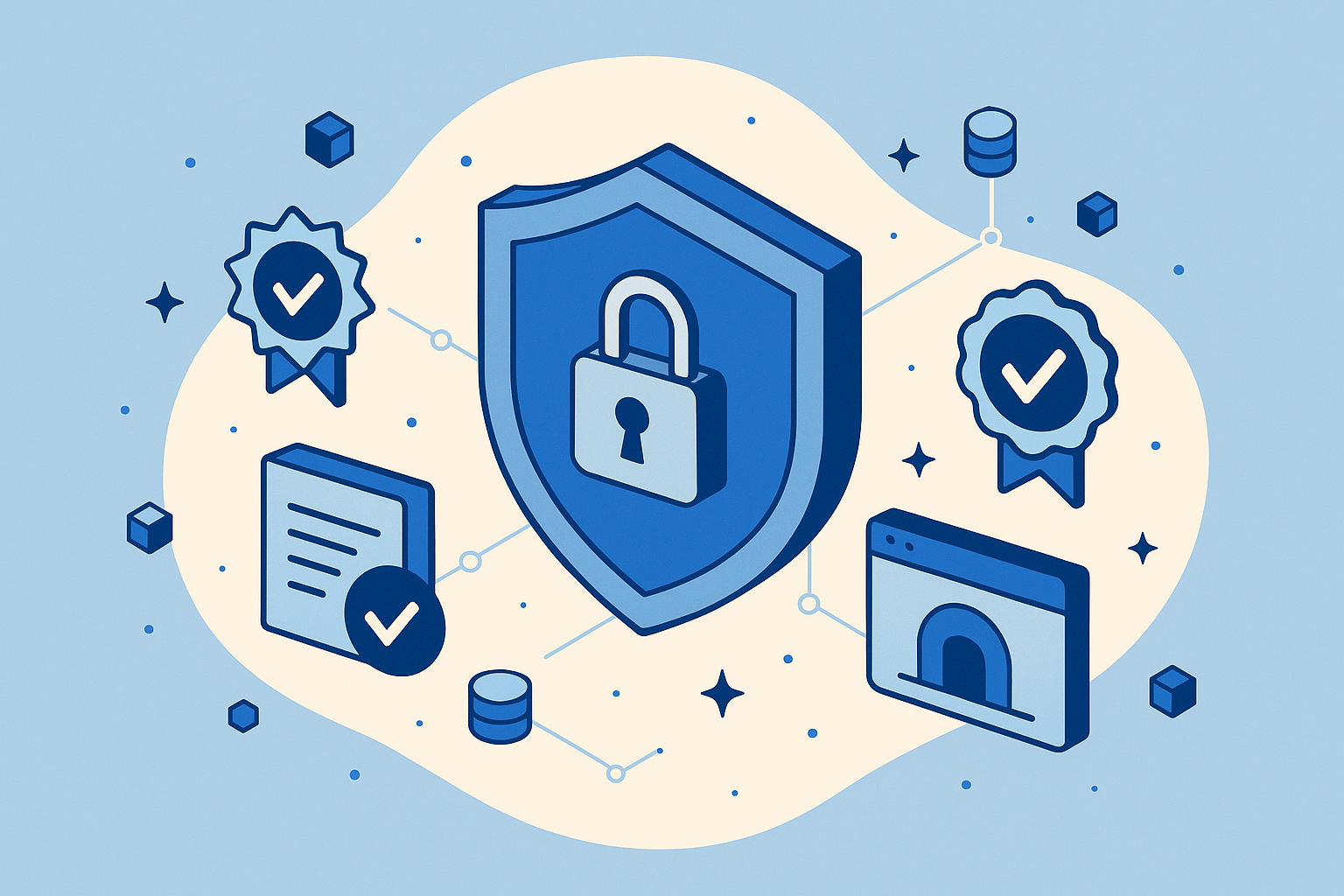 Trust center and security portal illustration